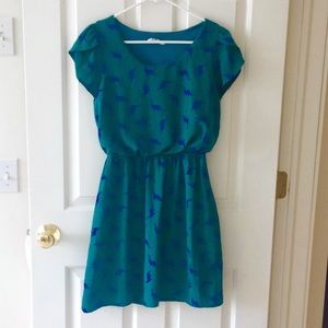 Teal Green Dinosaur Dress